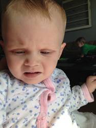 Just before calling the ambulance--the picture I texted my husband while he was at work.